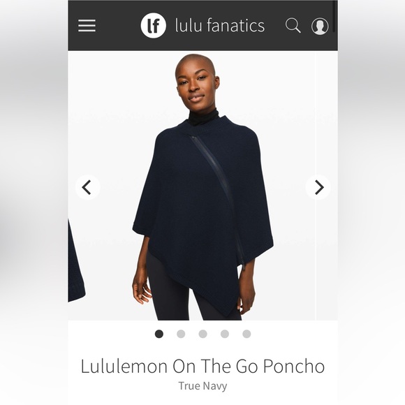 Lululemon Black Poncho On The Go with Zipper Detail - Picture 8 of 9